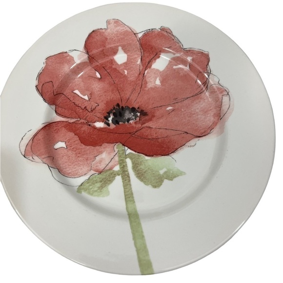 4 Royal Stafford RED POPPY 11” dinner Plates - Picture 4 of 7